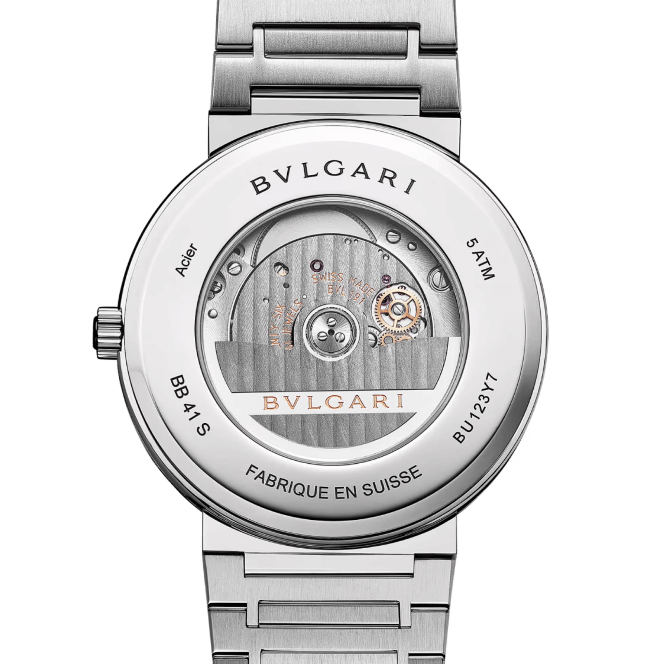 Montre Bulgari Bvlgari Bvlgari automatique cadran bleu bracelet acier 41 mm