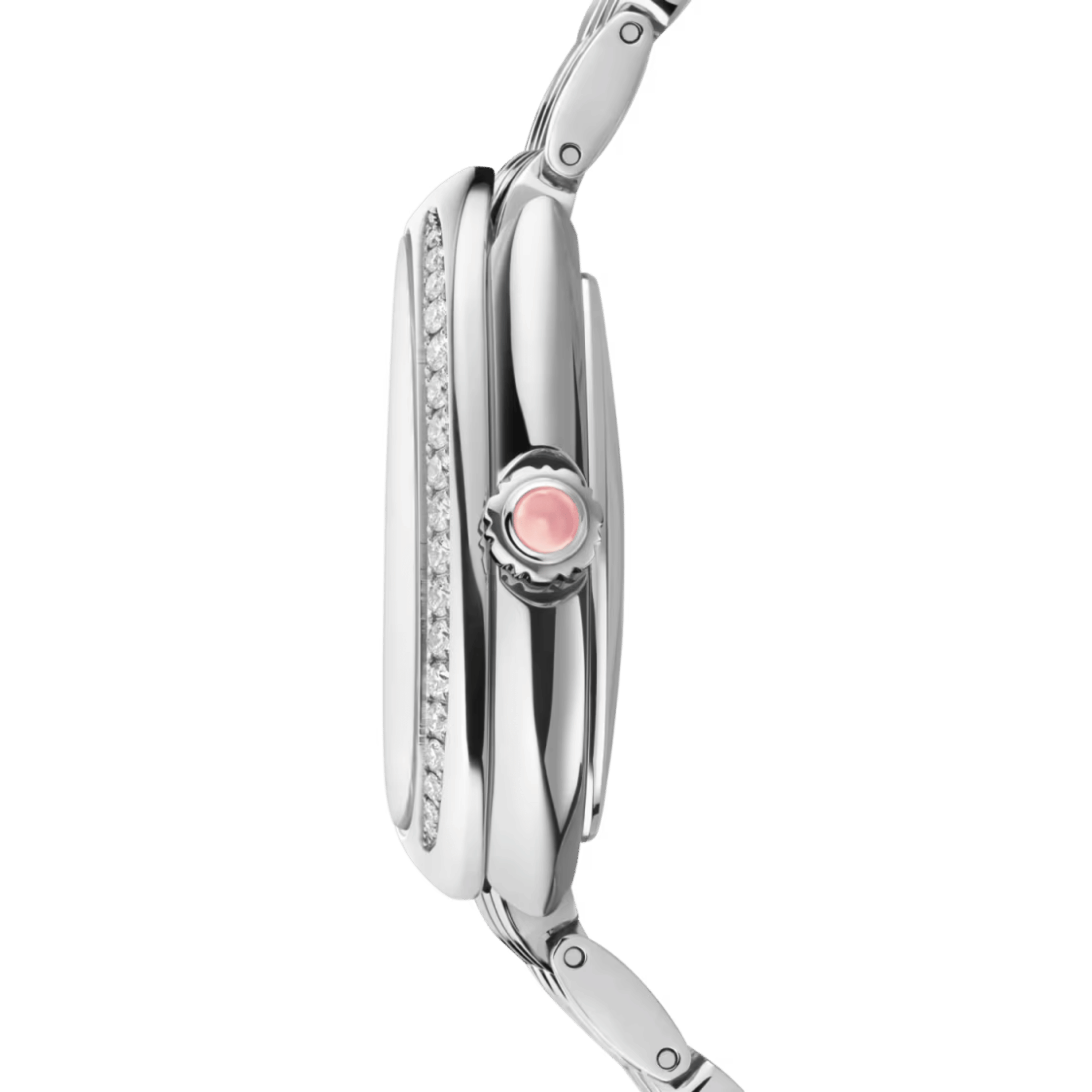 Bulgari Serpenti Seduttori automatic watch bezel set white dial steel bracelet 34 mm