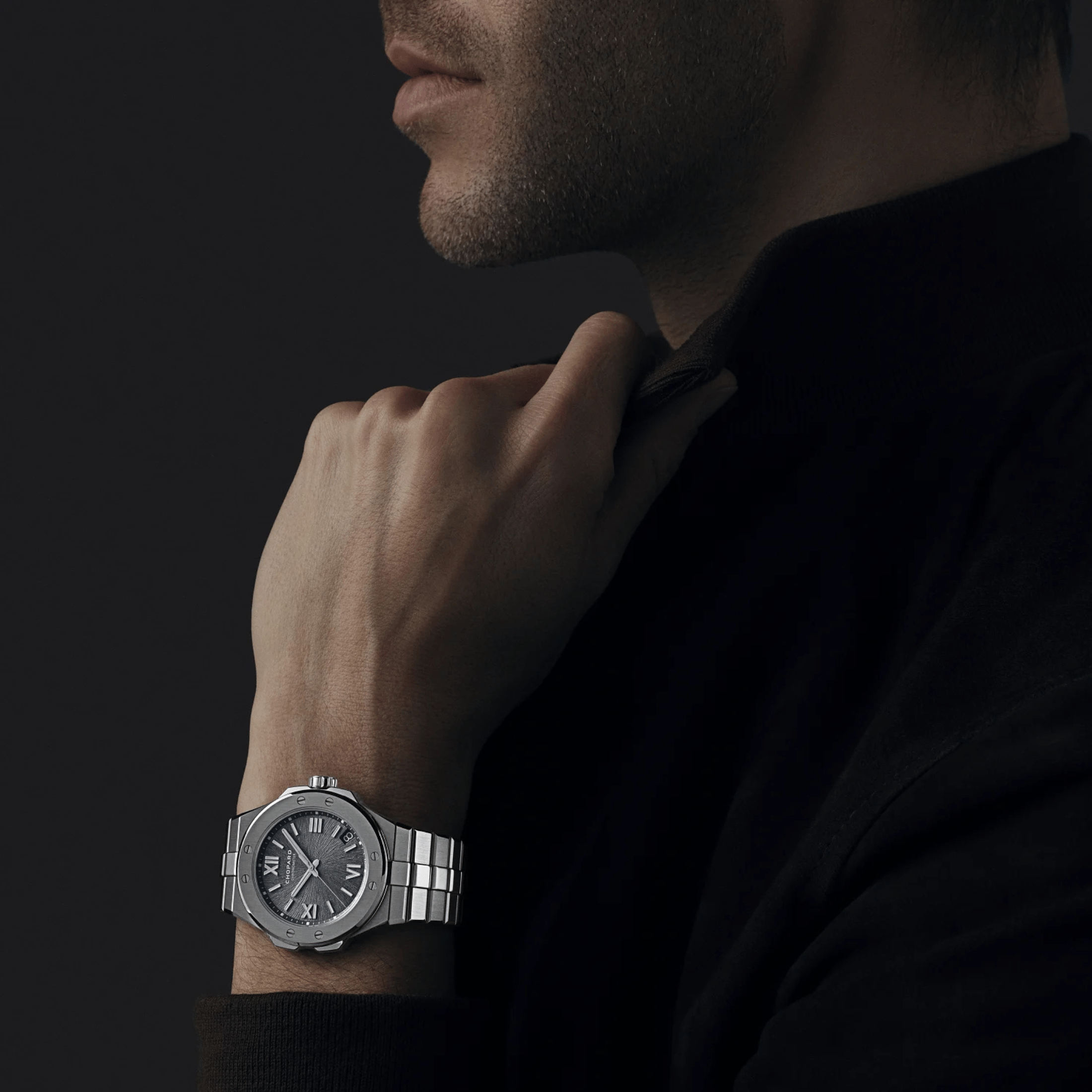 Montre Chopard Alpine Eagle 41 automatique cadran gris bracelet acier 41 mm