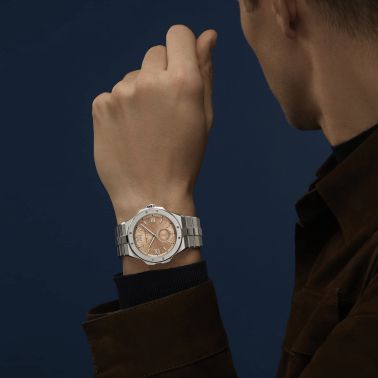 Chopard Alpine Eagle 41 XPS automatic salmon pink dial steel bracelet 41 mm