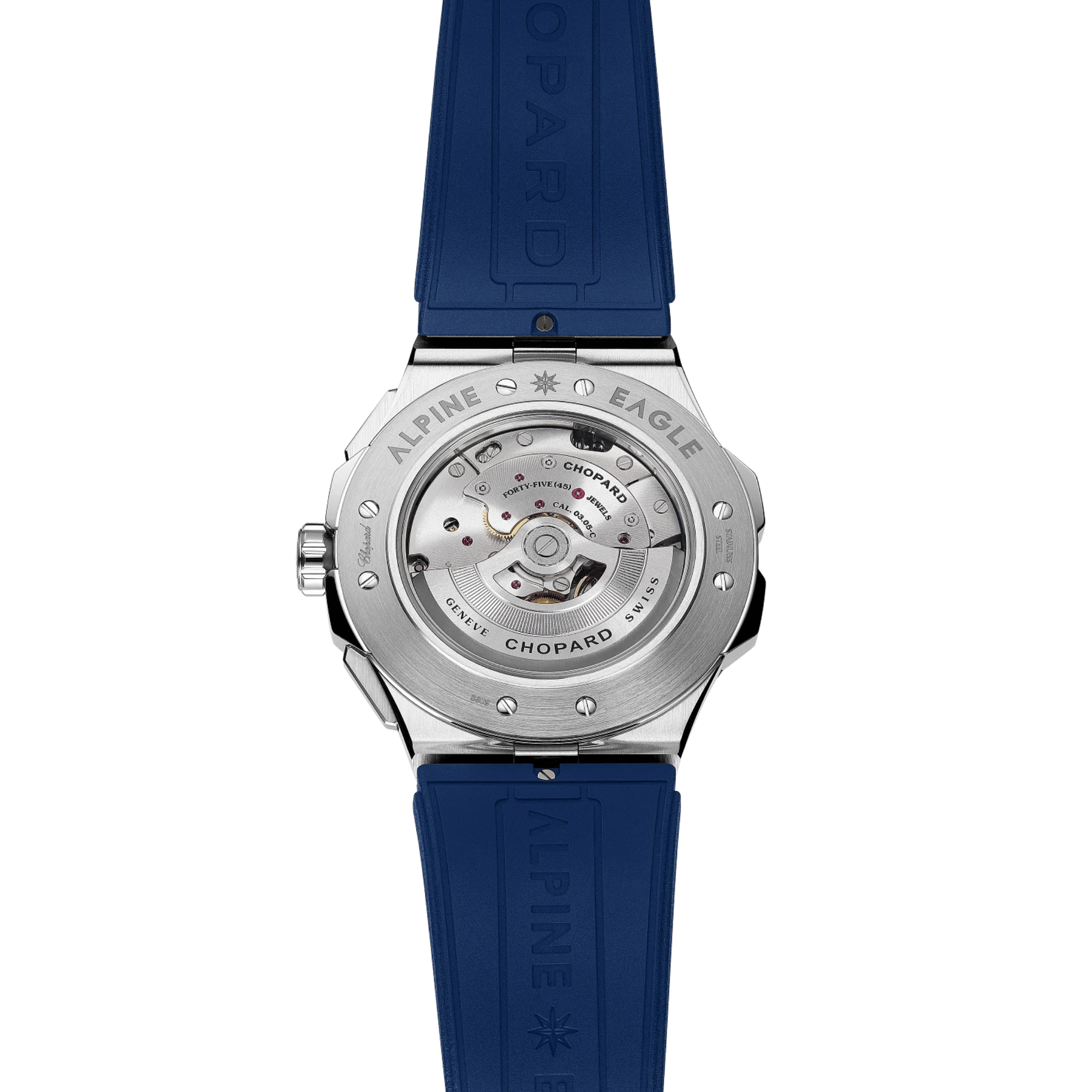 Montre Chopard Alpine Eagle XL Chrono automatique cadran bleu bracelet caoutchouc 44 mm