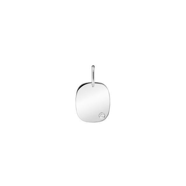 Médaille Lepage Colette Coussin en or blanc et diamant