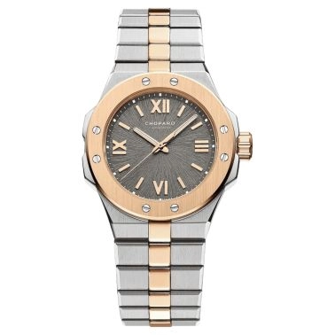 Montre Chopard Alpine Eagle 33 automatique cadran gris bracelet acier et or rose 33 mm