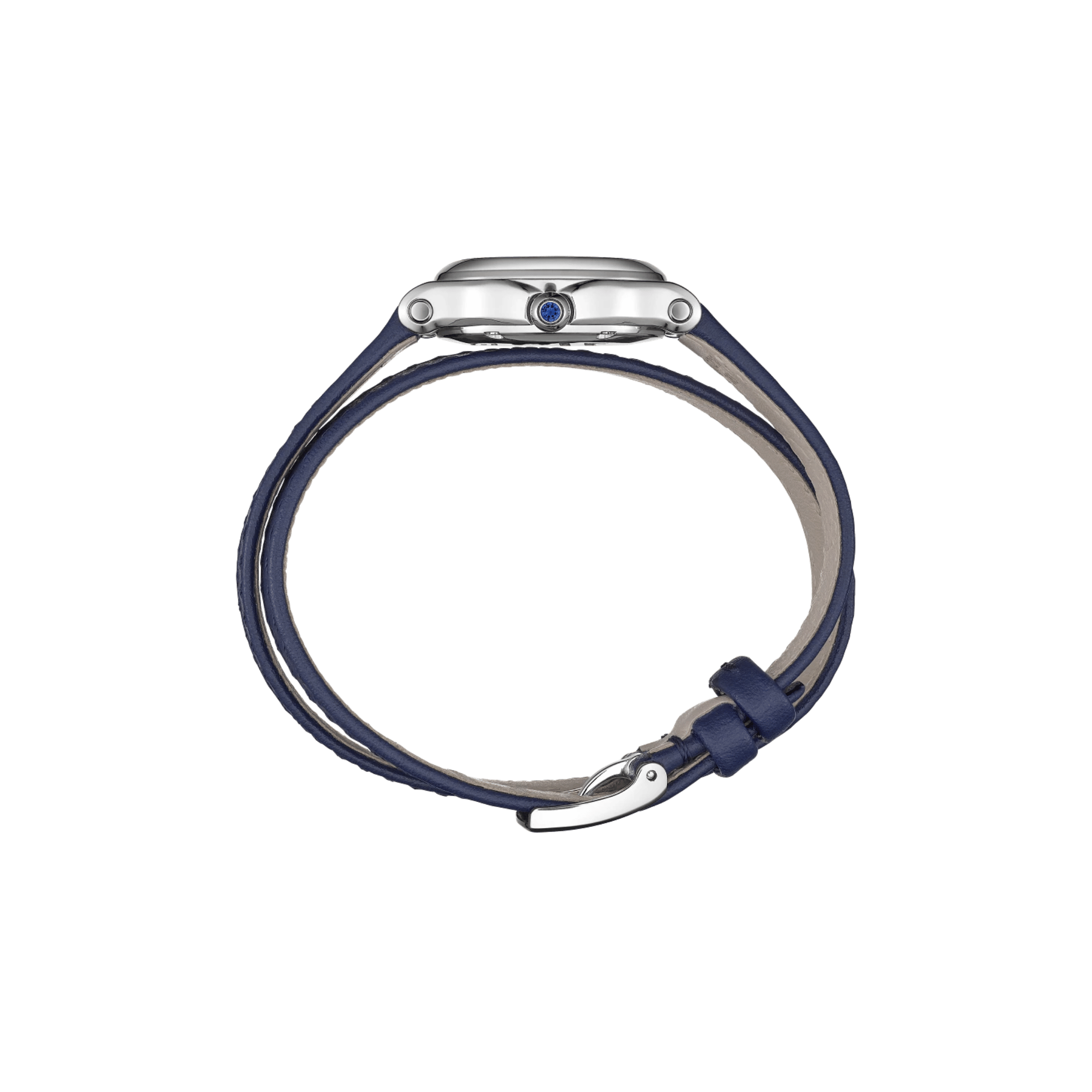 Chopard Happy Sport quartz silver dial blue leather strap 25 mm