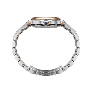 Chopard Happy Sport automatic rose gold bezel silver dial steel bracelet 33 mm