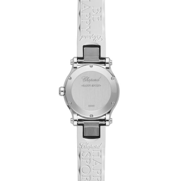 Chopard Happy Sport quartz white dial white rubber bracelet 30 mm