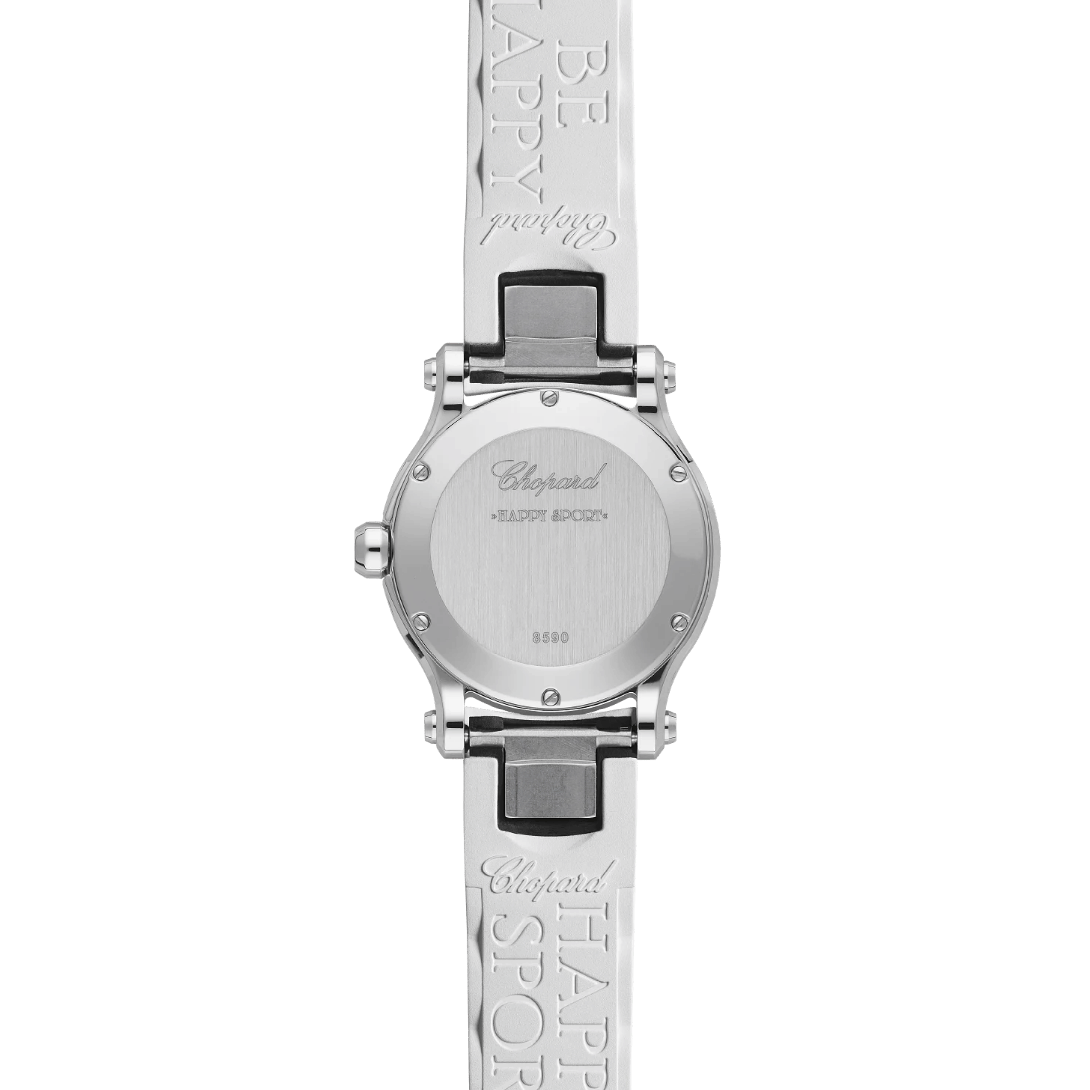 Chopard Happy Sport quartz white dial white rubber bracelet 30 mm