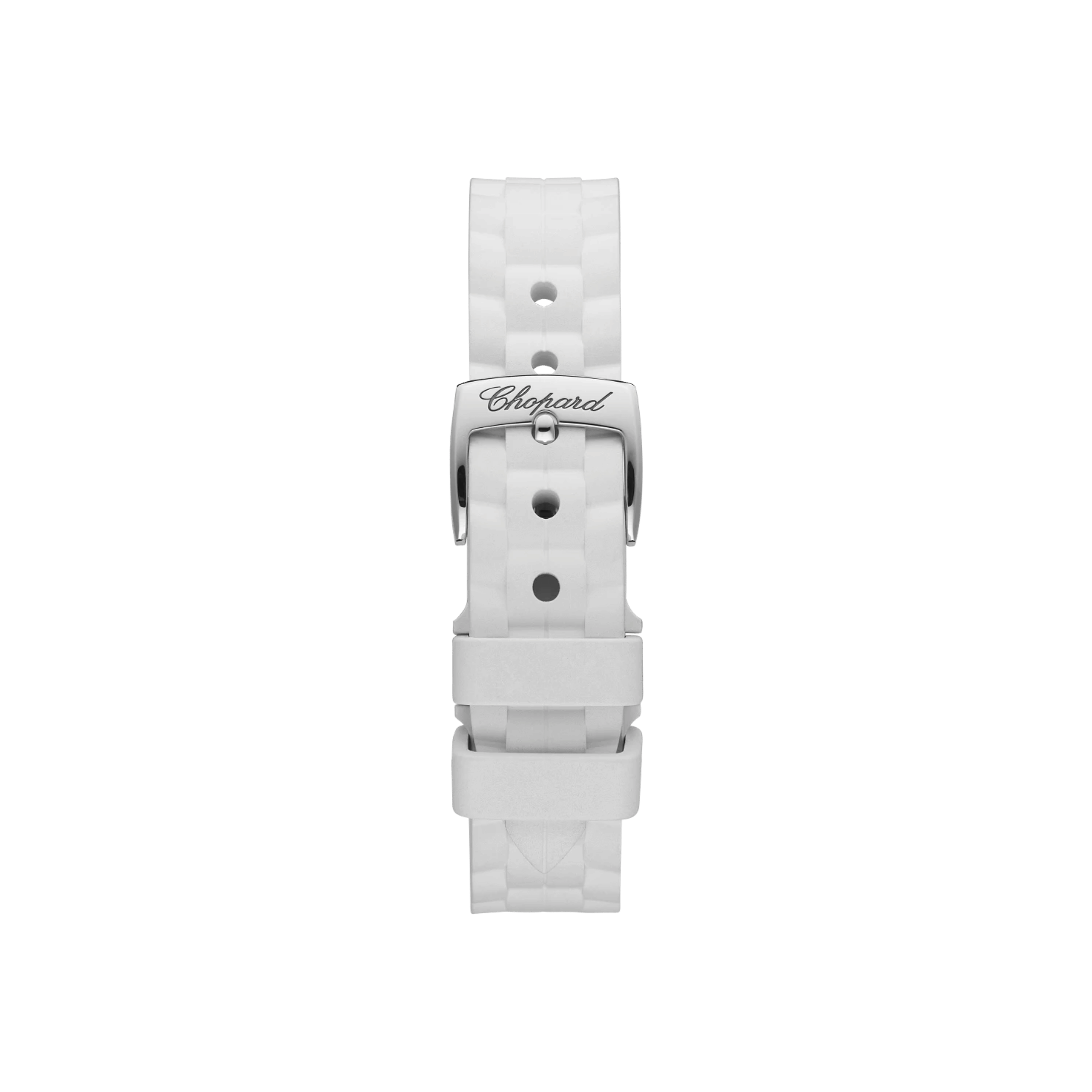 Chopard Happy Sport quartz white dial white rubber bracelet 30 mm
