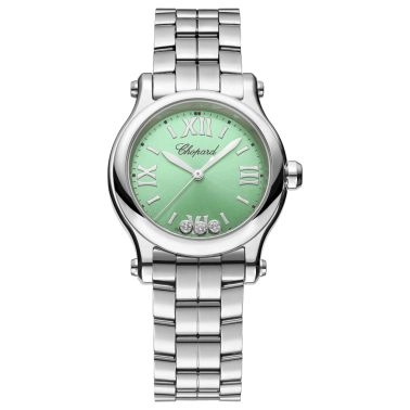 Chopard Happy Sport quartz green dial steel bracelet 30 mm