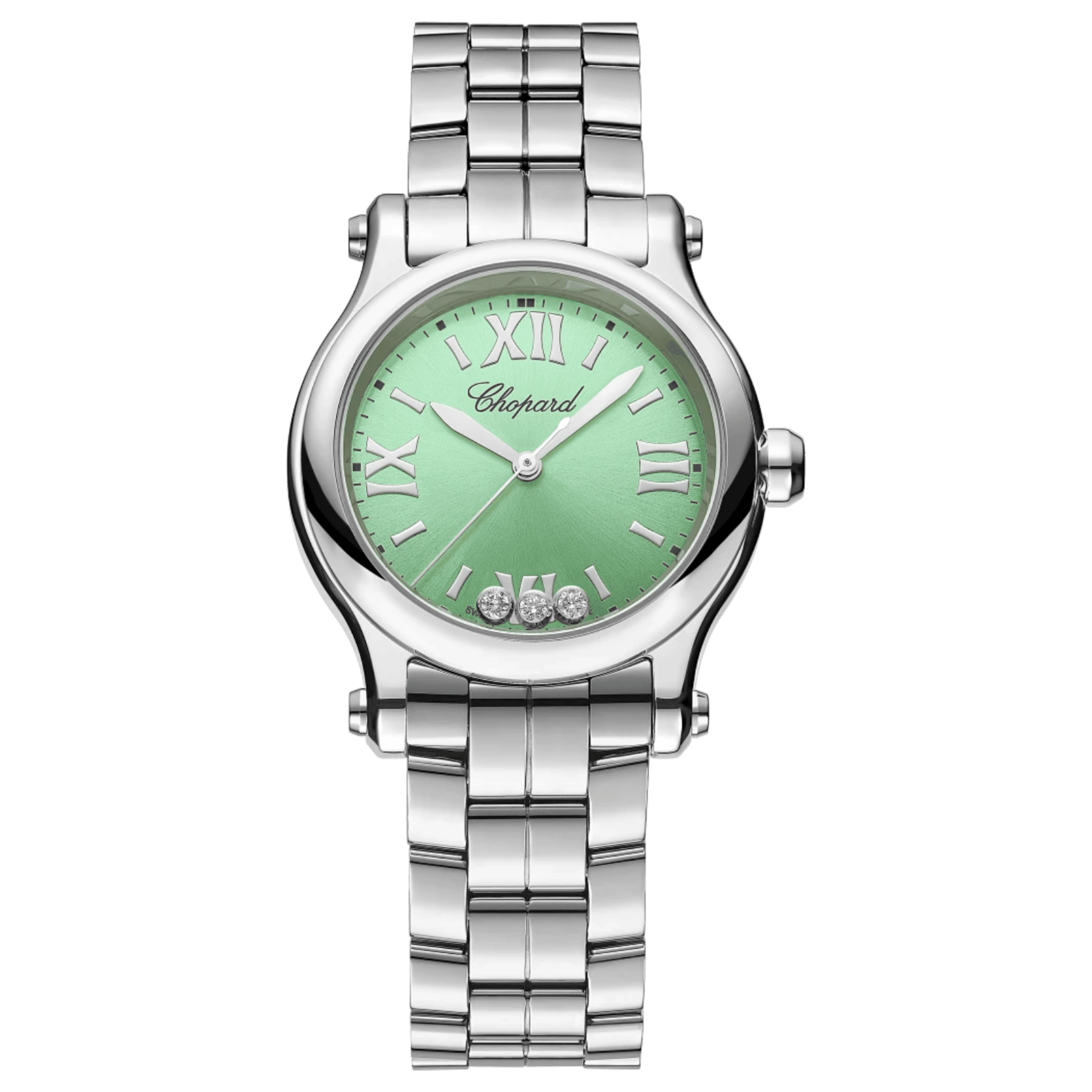Chopard Happy Sport quartz green dial steel bracelet 30 mm
