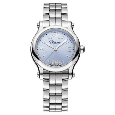 Chopard Happy Sport quartz blue dial steel bracelet 30 mm