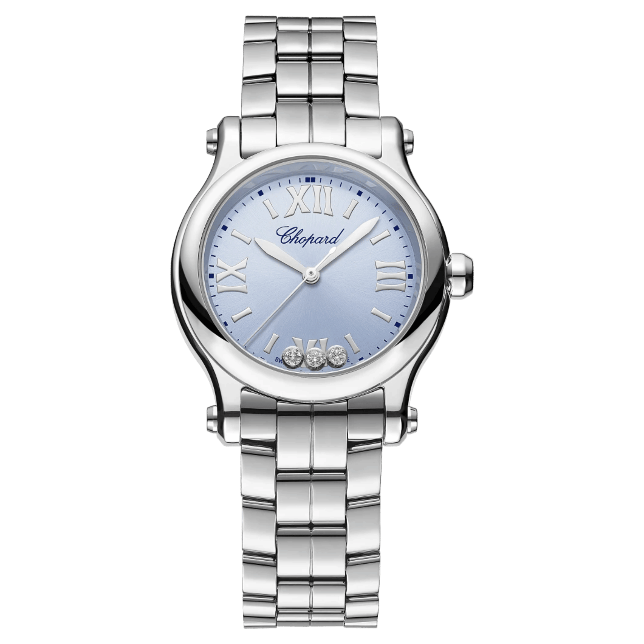 Chopard Happy Sport quartz blue dial steel bracelet 30 mm