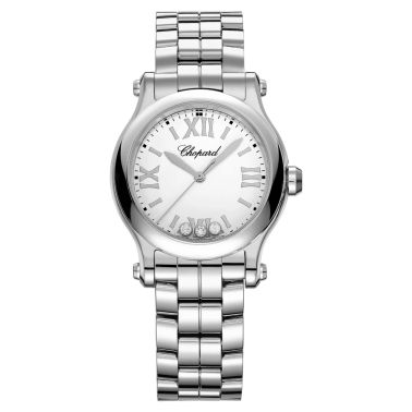 Chopard Happy Sport quartz white dial steel bracelet 30 mm