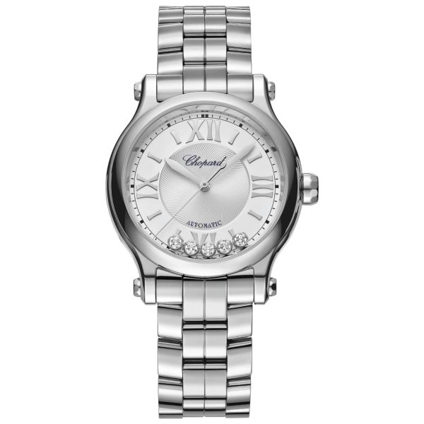 Montre Chopard Happy Sport automatique cadran argenté bracelet acier 33 mm