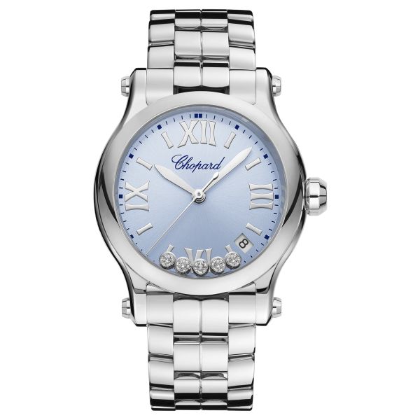 Chopard Happy Sport quartz blue dial steel bracelet 36 mm