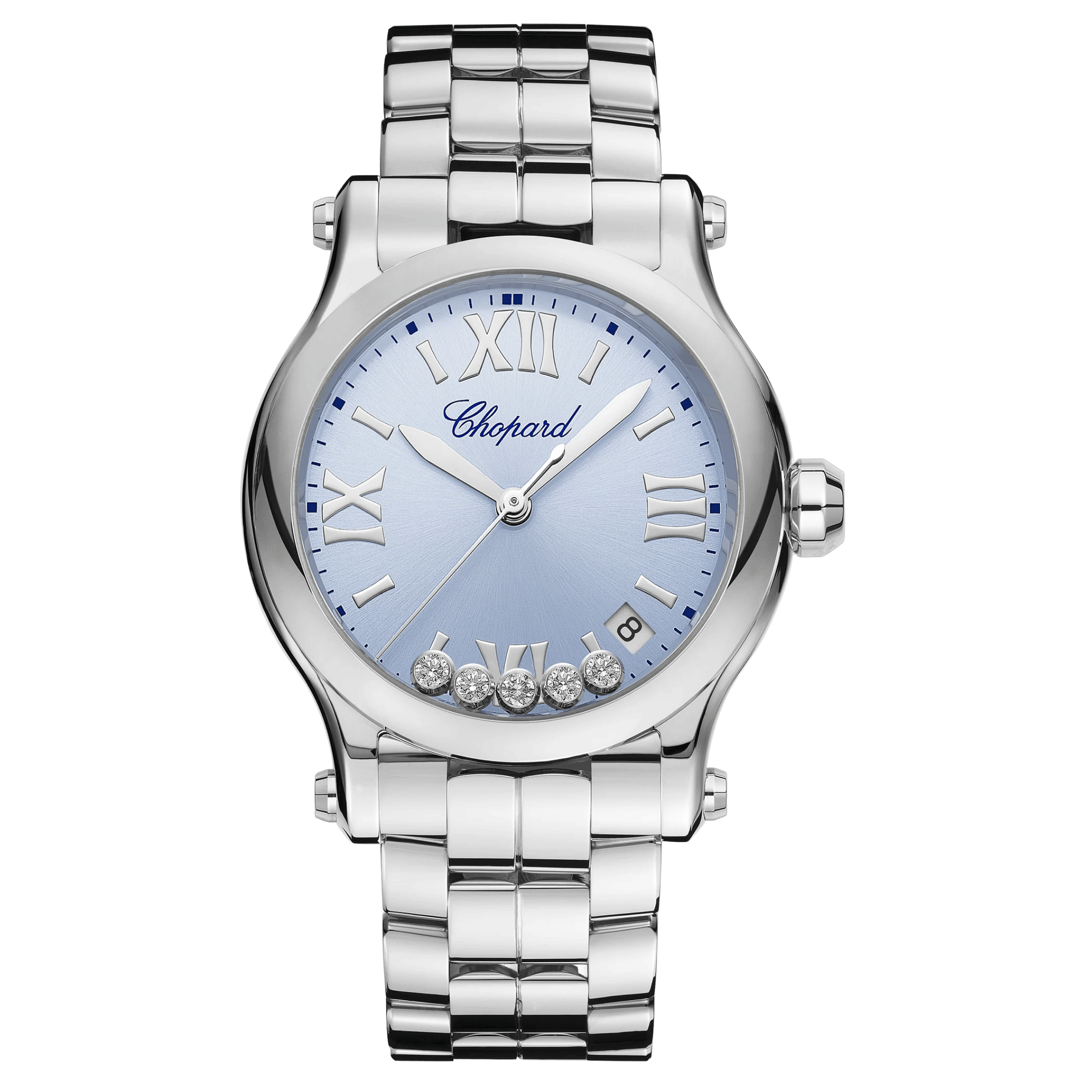 Chopard Happy Sport quartz blue dial steel bracelet 36 mm