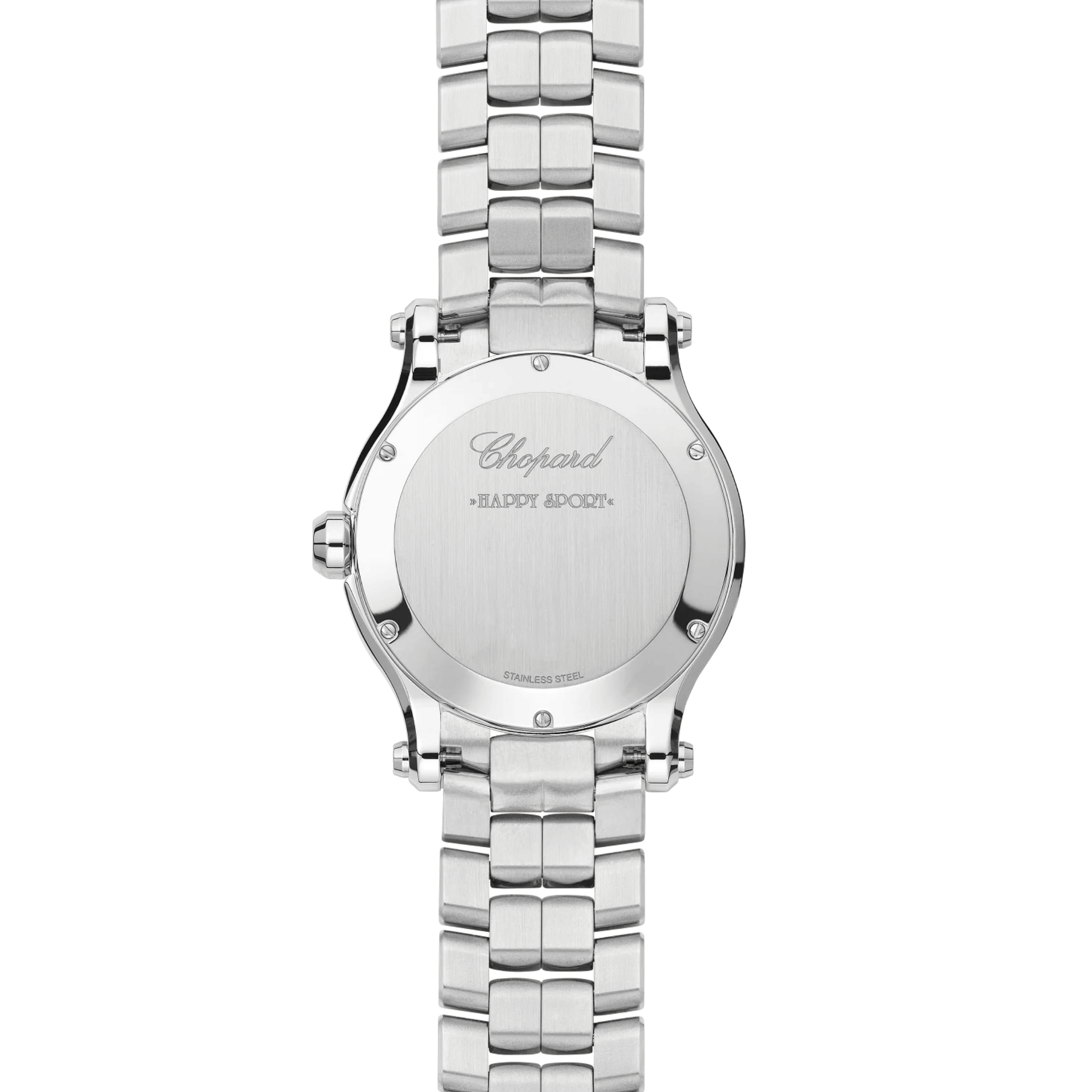 Chopard Happy Sport quartz pink dial steel bracelet 36 mm