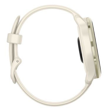 Garmin Vívoactive 6 watch, 42 mm ivory strap, Lunar Gold
