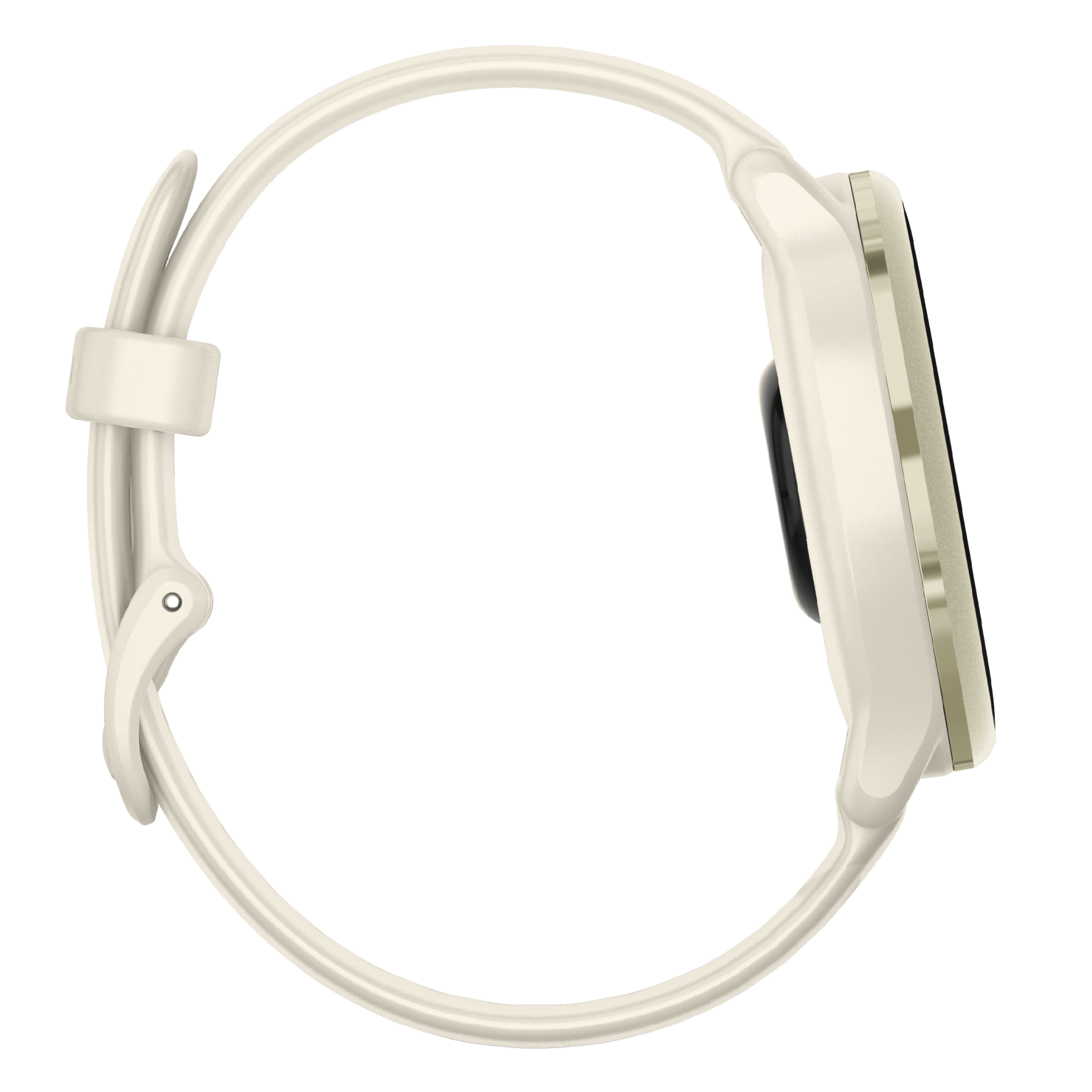 Garmin Vívoactive 6 watch, 42 mm ivory strap, Lunar Gold