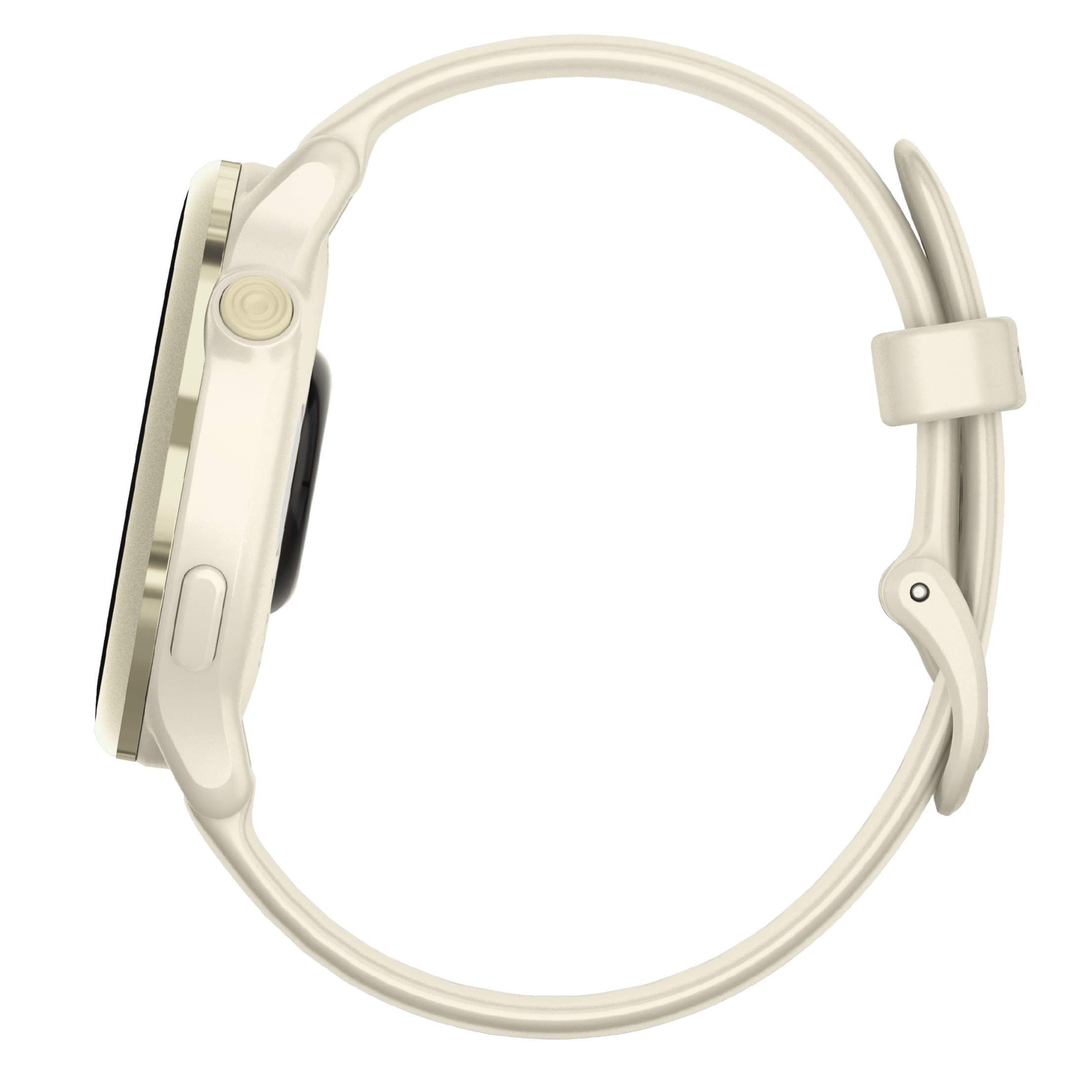 Garmin Vívoactive 6 watch, 42 mm ivory strap, Lunar Gold