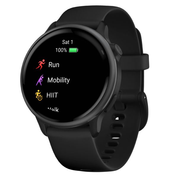 Montre Garmin Vívoactive 6 Gray bracelet noir 42 mm