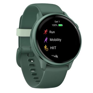 Garmin Vívoactive 6 watch, Jasper Green, 42 mm fir green strap