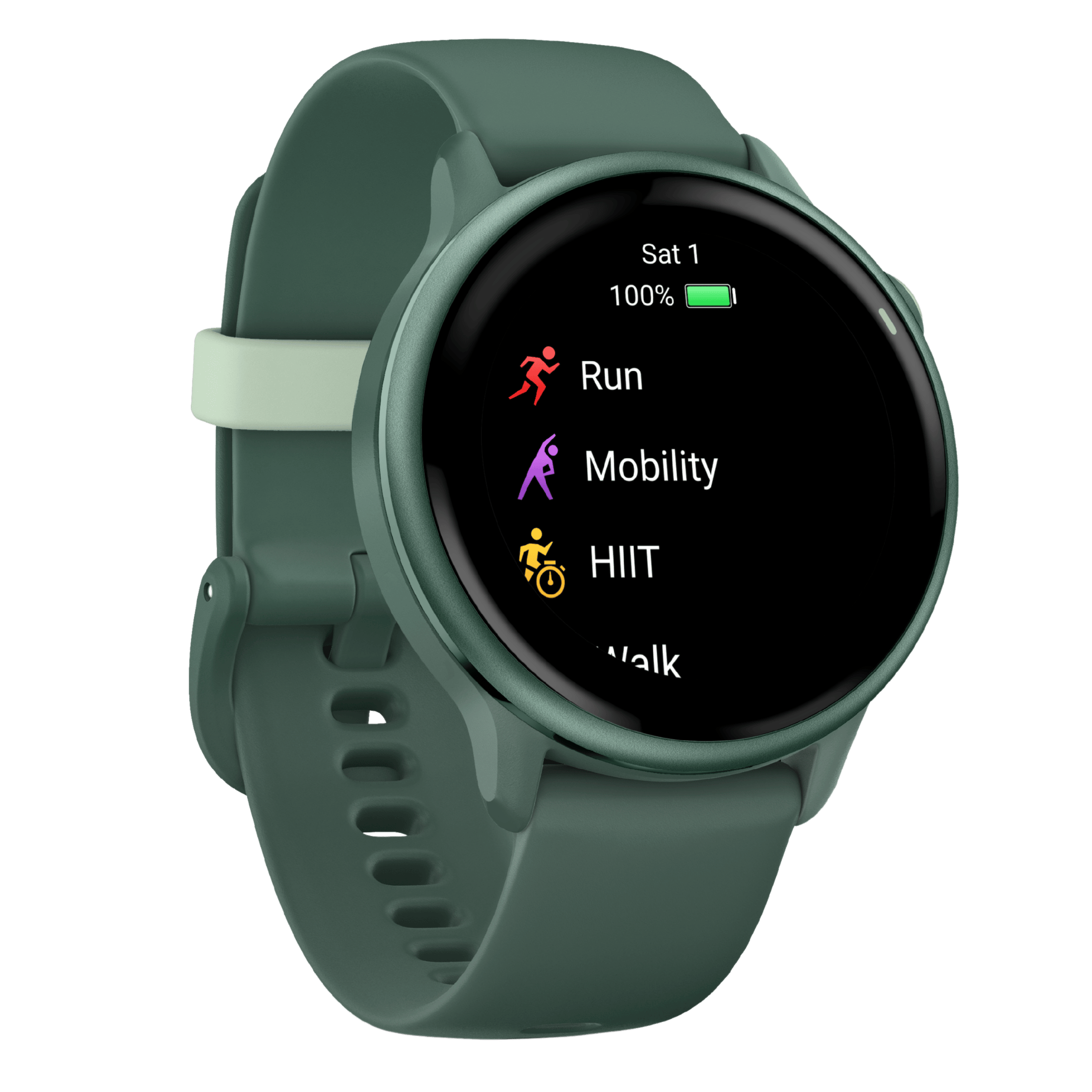 Garmin Vívoactive 6 watch, Jasper Green, 42 mm fir green strap