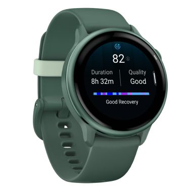 Garmin Vívoactive 6 watch, Jasper Green, 42 mm fir green strap