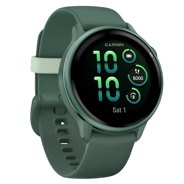 Garmin Vívoactive 6 watch, Jasper Green, 42 mm fir green strap