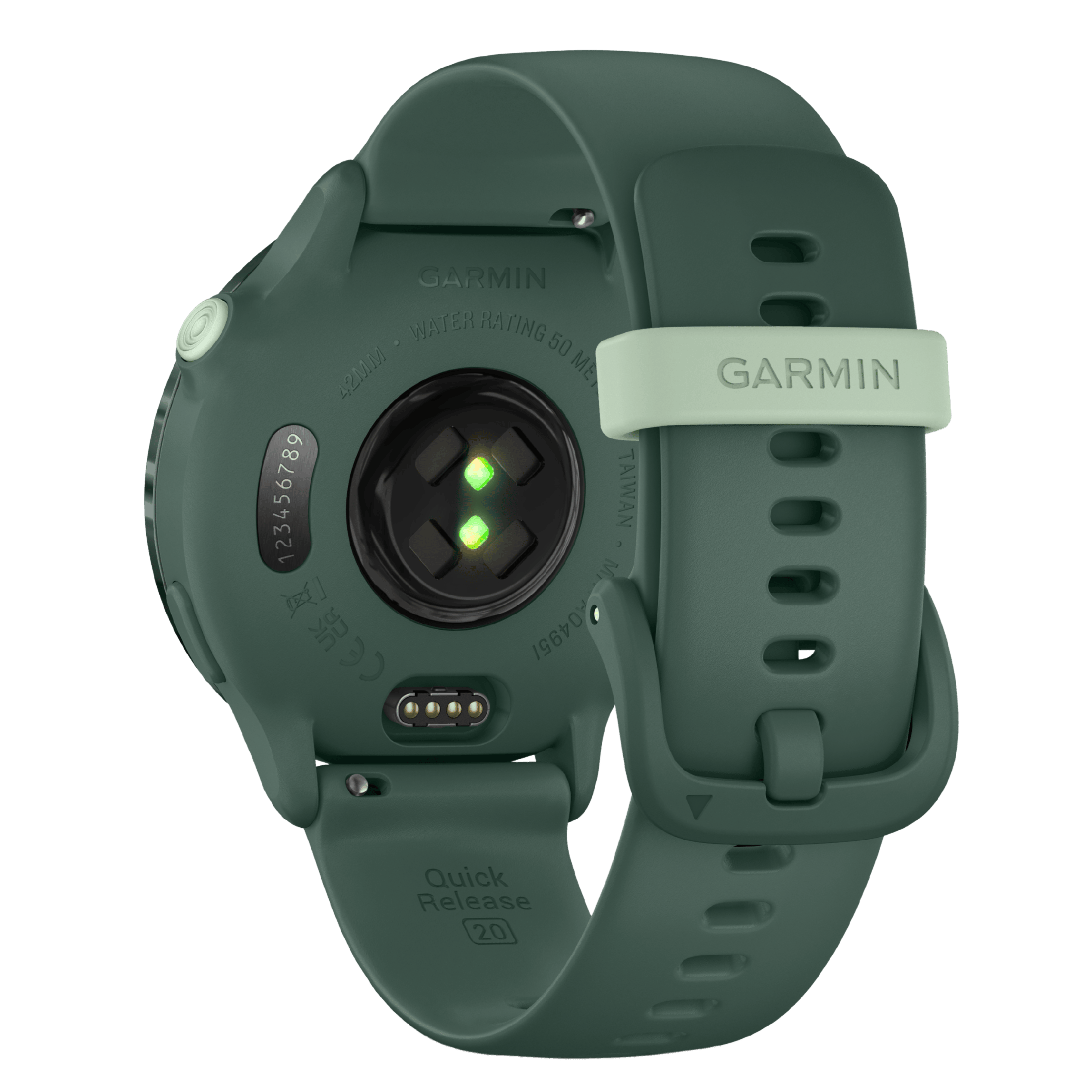 Garmin Vívoactive 6 watch, Jasper Green, 42 mm fir green strap