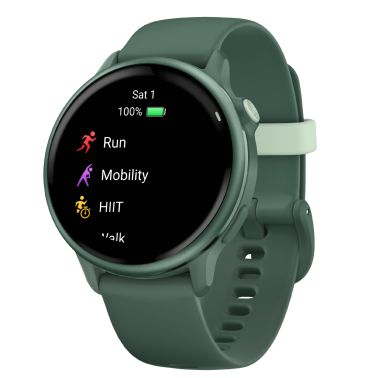 Garmin Vívoactive 6 watch, Jasper Green, 42 mm fir green strap