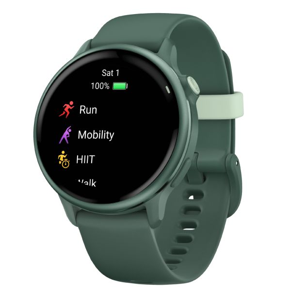 Garmin Vívoactive 6 watch, Jasper Green, 42 mm fir green strap