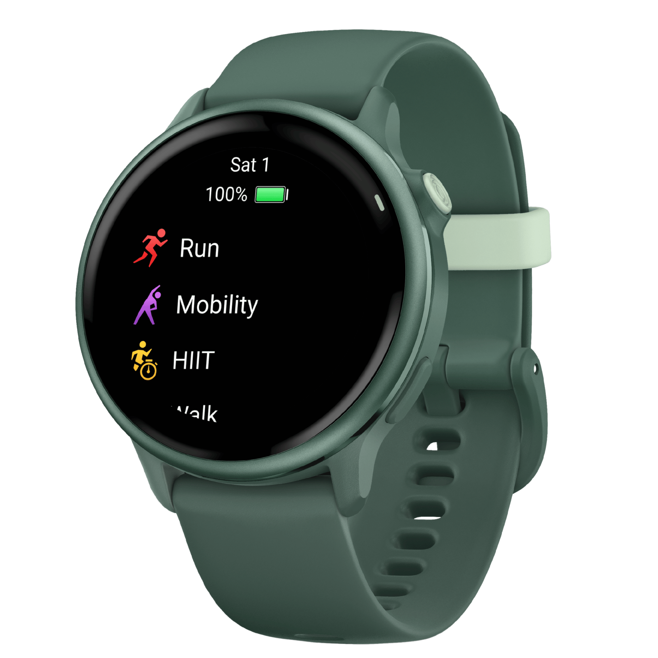 Garmin Vívoactive 6 watch, Jasper Green, 42 mm fir green strap