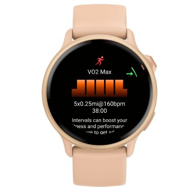 Montre Garmin Vívoactive 6 Metallic Pink Dawn bracelet rose pêche 42 mm