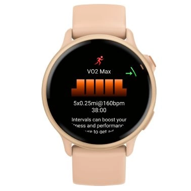 Montre Garmin Vívoactive 6 Metallic Pink Dawn bracelet rose pêche 42 mm