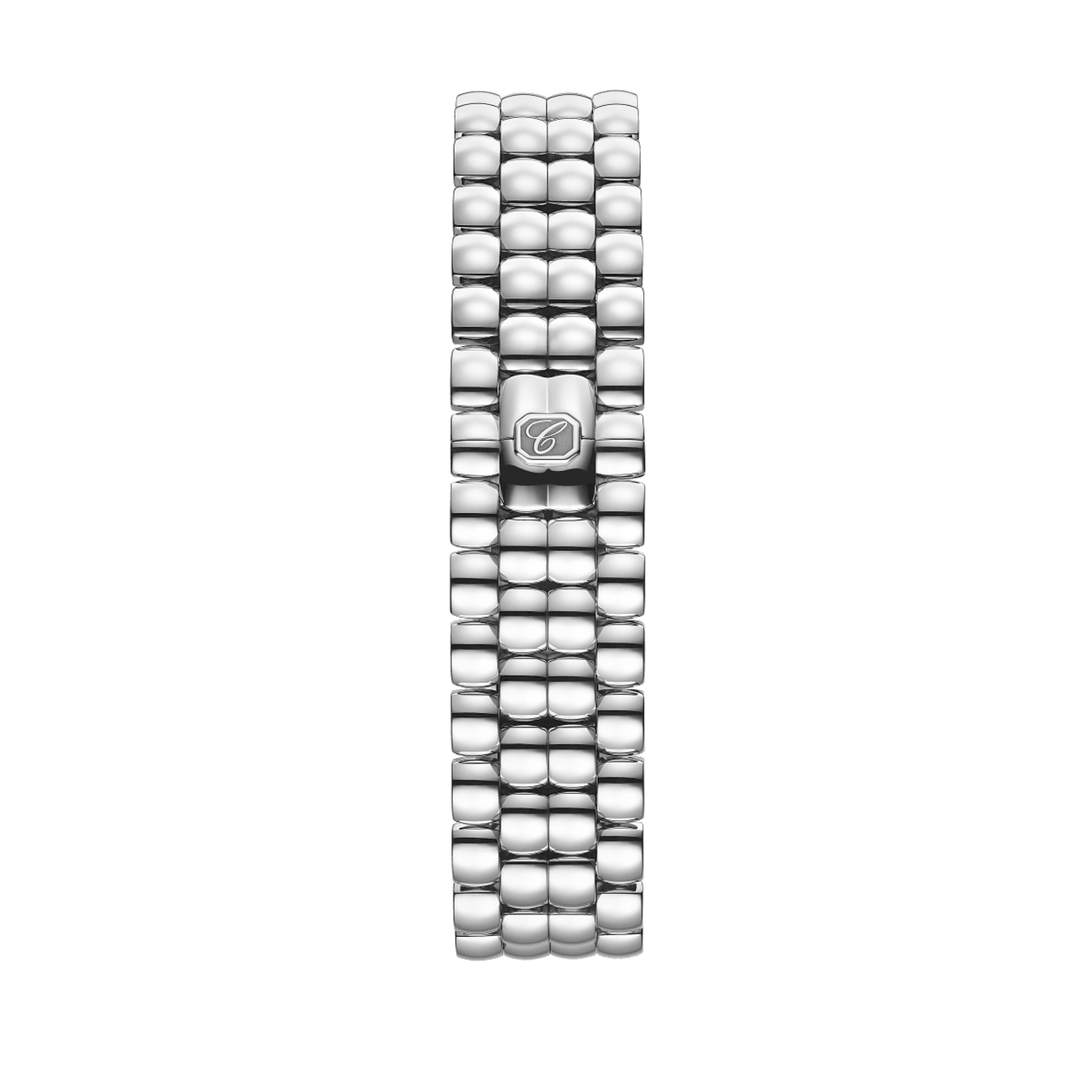 Chopard Happy Sport The First automatic bezel set white mother-of-pearl dial steel bracelet 33 mm