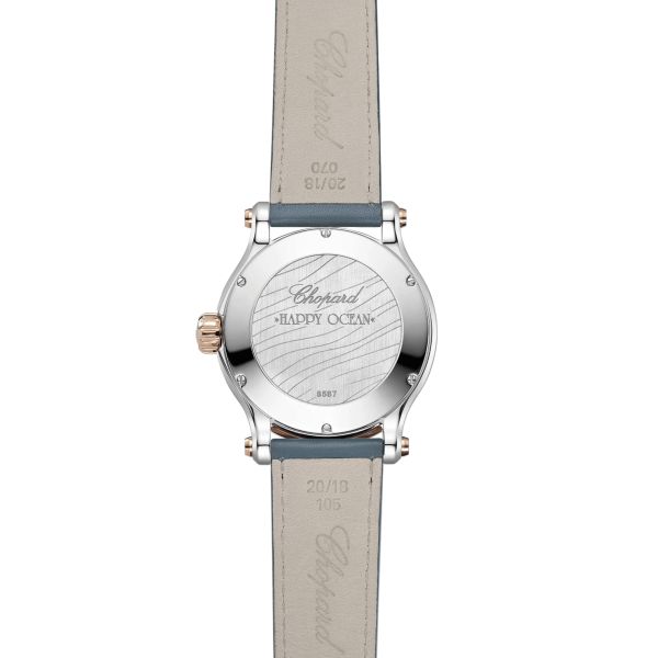 Chopard Happy Ocean automatic grey dial leather strap 40 mm