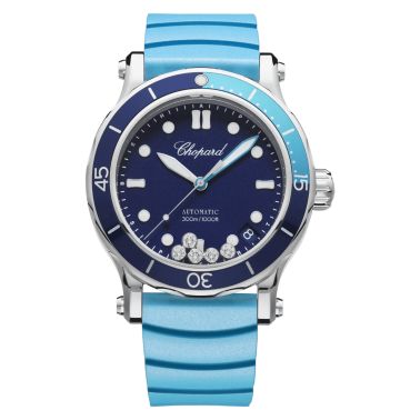 Chopard Happy Ocean automatic blue dial rubber strap 40 mm