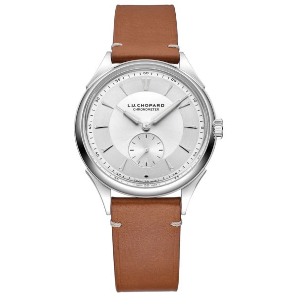 Chopard L.U.C Qualité Fleurier automatic silver dial leather strap 39 mm