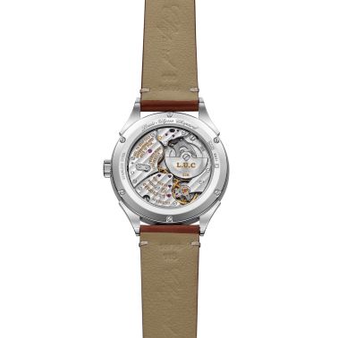 Montre Chopard L.U.C Qualité Fleurier automatique cadran argenté bracelet cuir 39 mm