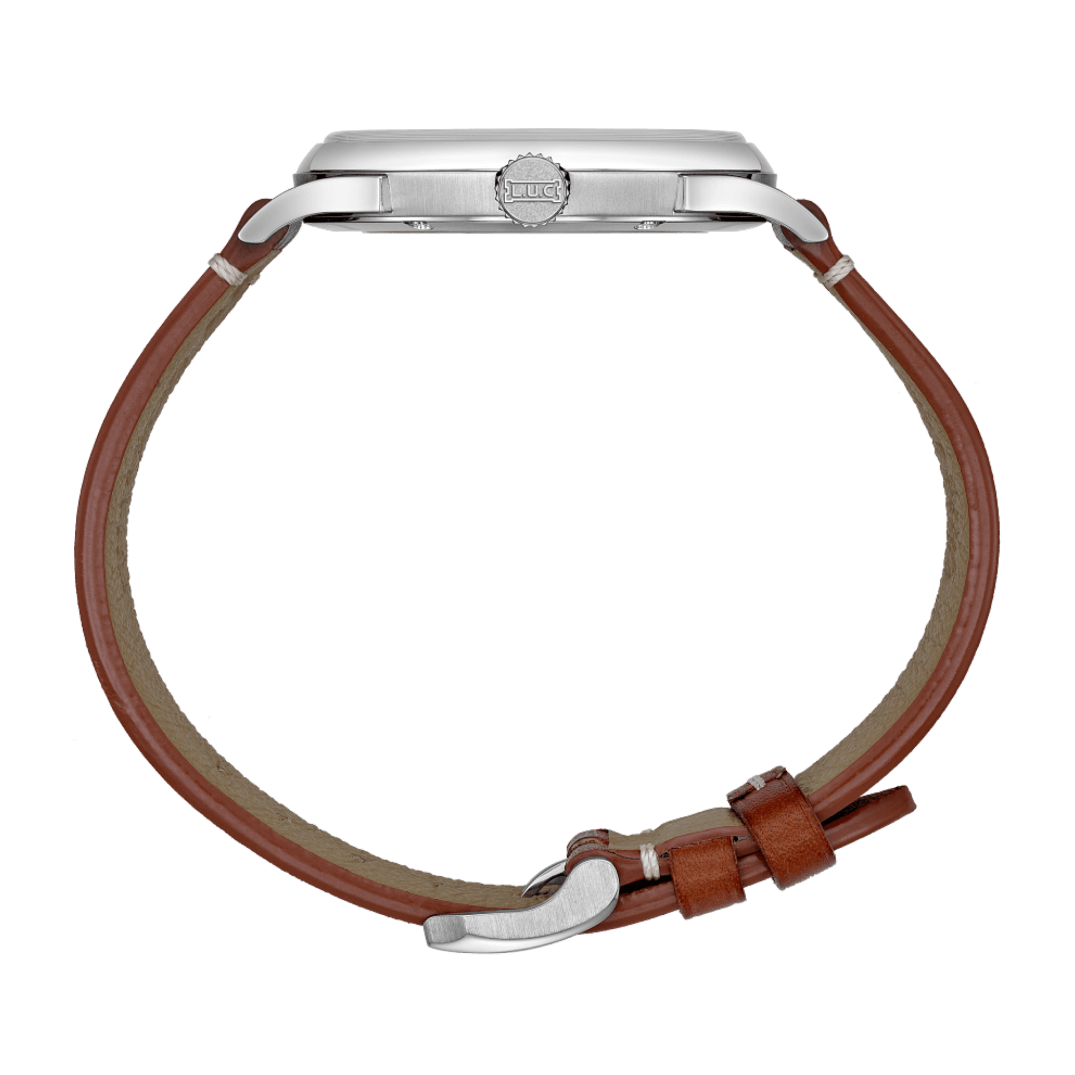 Montre Chopard L.U.C Qualité Fleurier automatique cadran argenté bracelet cuir 39 mm