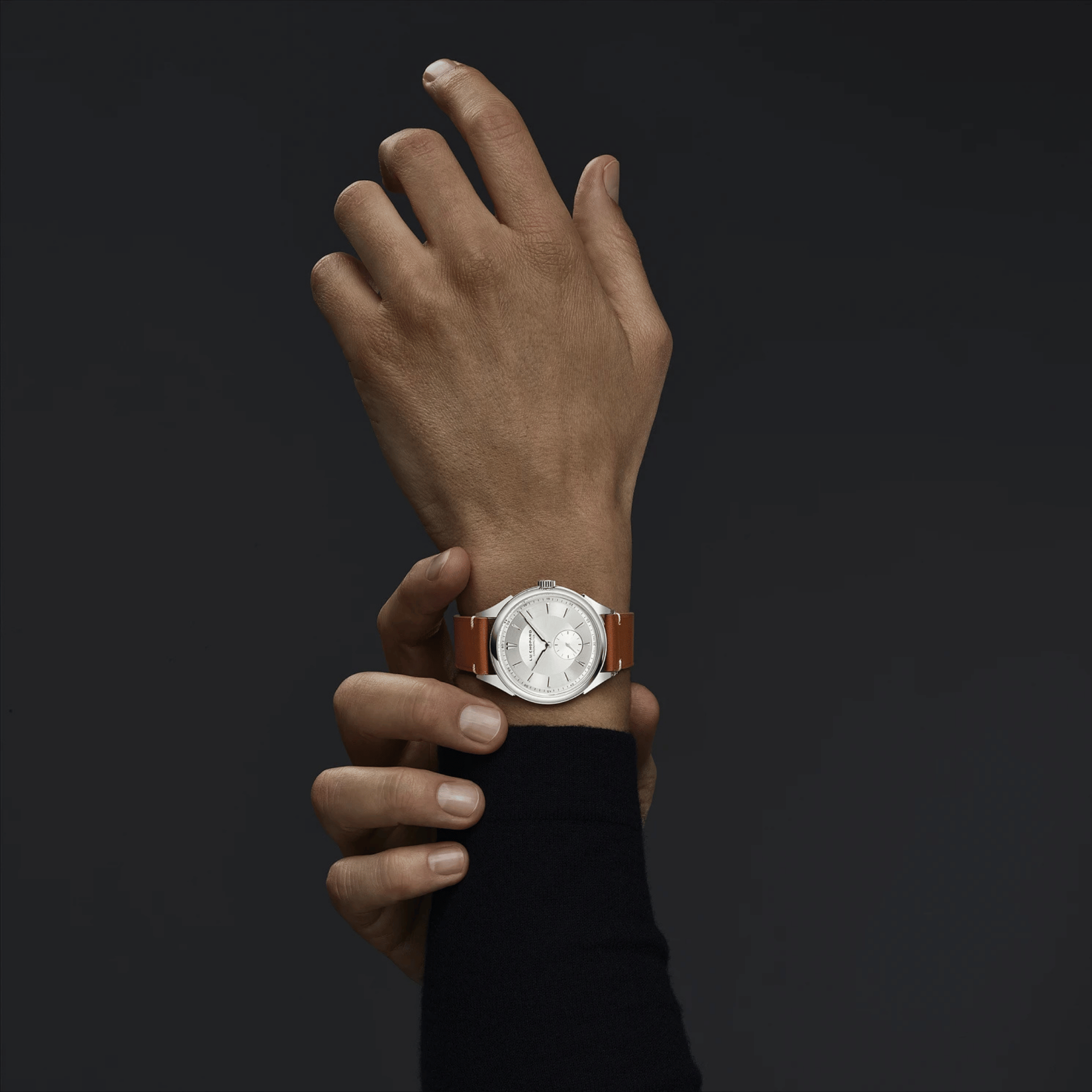 Chopard L.U.C Qualité Fleurier automatic silver dial leather strap 39 mm