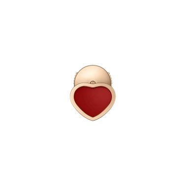 Chopard My Happy Hearts Solo earring in rose gold and carnelian