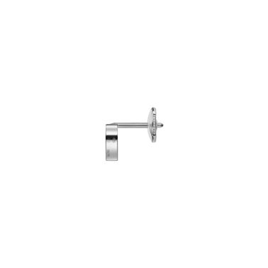 Boucle d’oreille Solo Chopard My Happy Hearts en or blanc pavée de diamants 
