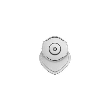 Boucle d’oreille Solo Chopard My Happy Hearts en or blanc pavée de diamants 