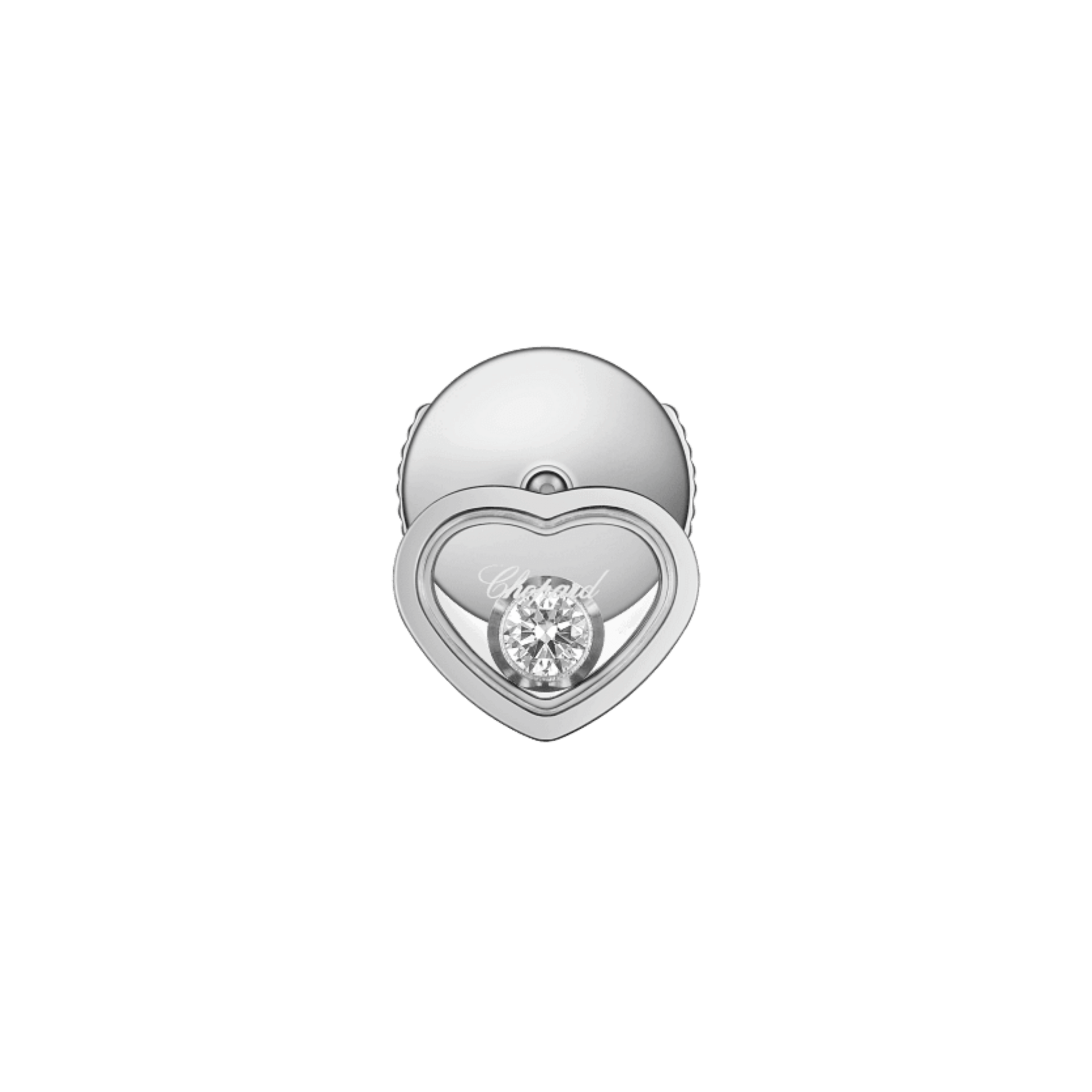 Solo Chopard My Happy Hearts earring in white gold and diamonds