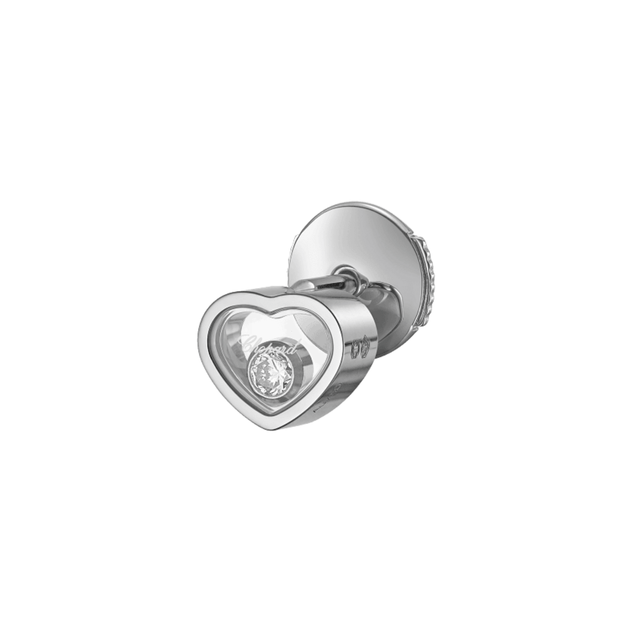 Solo Chopard My Happy Hearts earring in white gold and diamonds