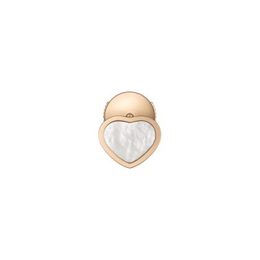 Chopard My Happy Hearts Solo earring in rose gold and white mother-of-pearl