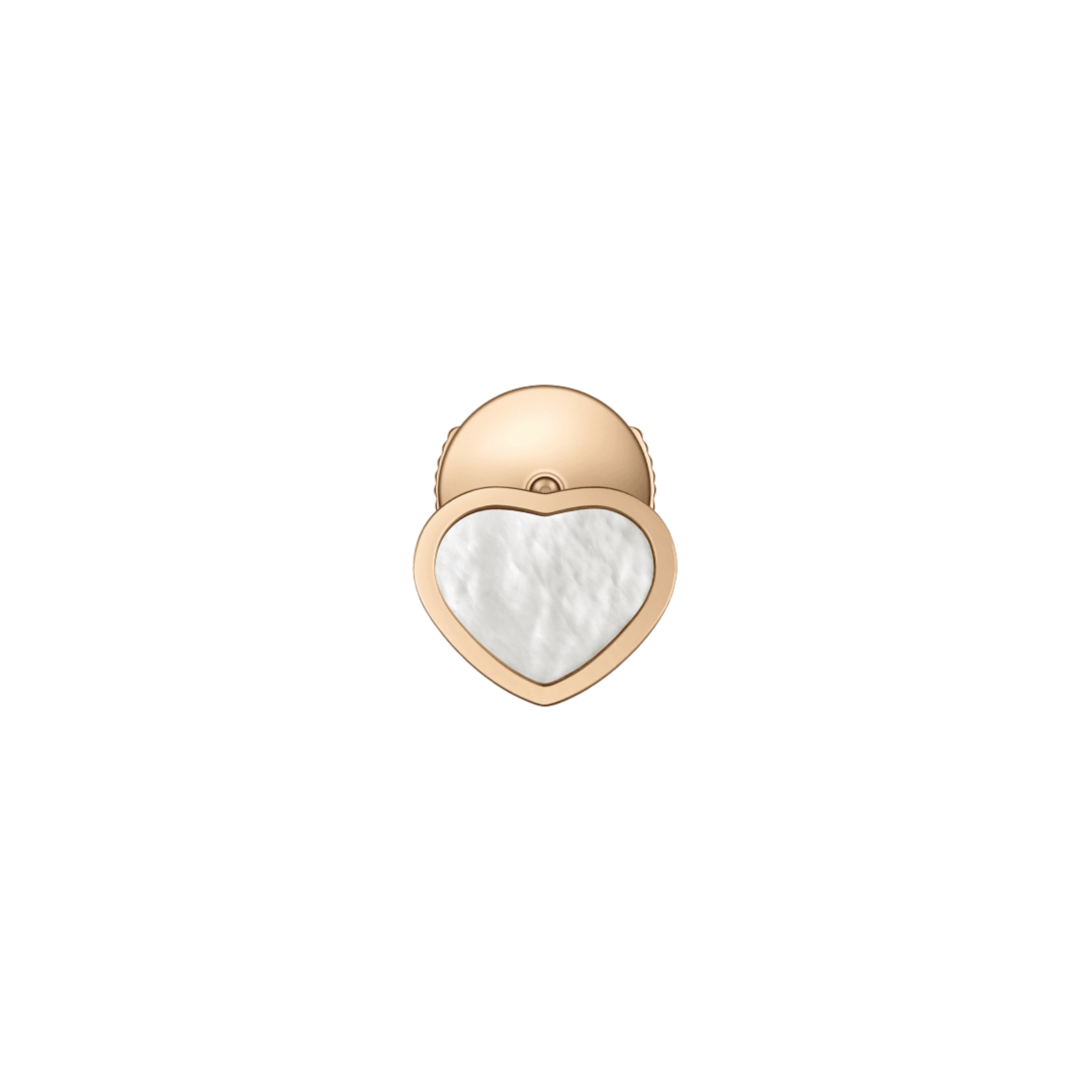 Chopard My Happy Hearts Solo earring in rose gold and white mother-of-pearl