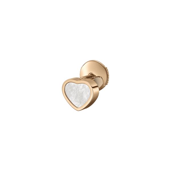 Chopard My Happy Hearts Solo earring in rose gold and white mother-of-pearl